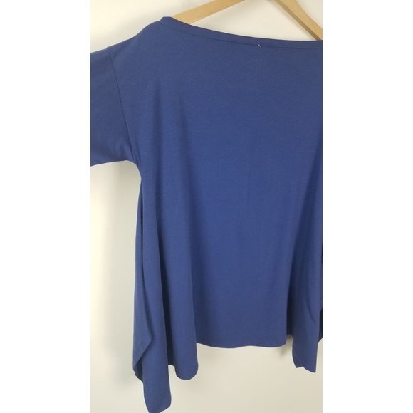 M X Matthildur Women's Sz. S/M Boxy Fit Beatrix Trapeze Top In Blue NWT - Picture 7 of 9
